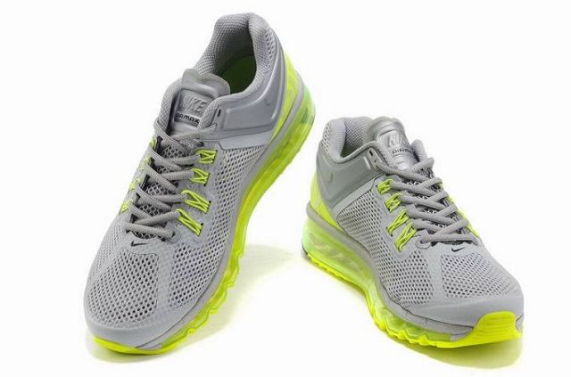 Nike Air Max 2013 Mens Cool Grey/Volt Green