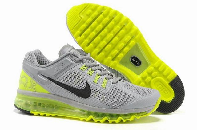 Nike Air Max 2013 Mens Cool Grey/Volt Green