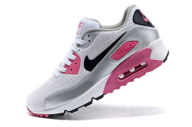 Nike Air Max 90 Premium EM Womens Shoe White/Black-Silver-Pink