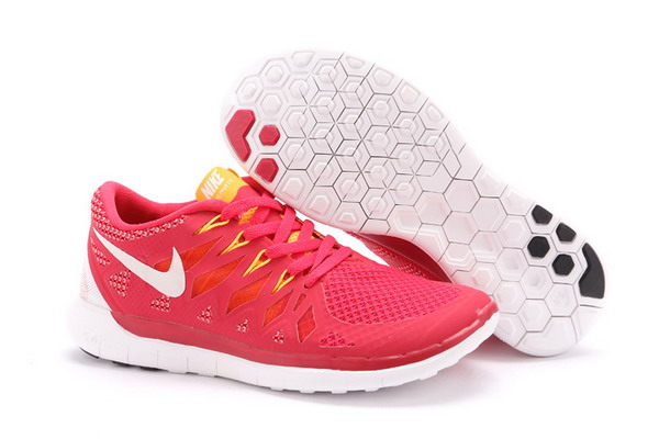 Nike Free 5.0+ Womens Running Shoes Gym Red / Kumquat /White