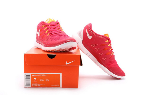 Nike Free 5.0+ Womens Running Shoes Gym Red / Kumquat /White