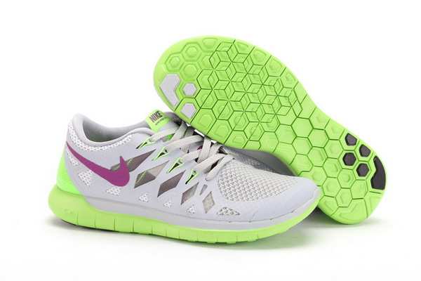 Nike Free 5.0+ Womens Running Shoes White / Volt / Pure Platinum / Purple