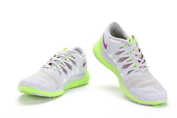 Nike Free 5.0+ Womens Running Shoes White / Volt / Pure Platinum / Purple