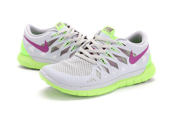 Nike Free 5.0+ Womens Running Shoes White / Volt / Pure Platinum / Purple