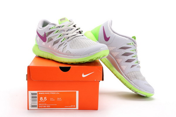 Nike Free 5.0+ Womens Running Shoes White / Volt / Pure Platinum / Purple