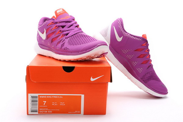 Nike Free 5.0+ Womens Running Shoes Purple / Red / White