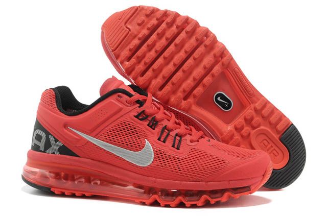 Nike Air Max 2013 Womens Running Shoes Red Silver