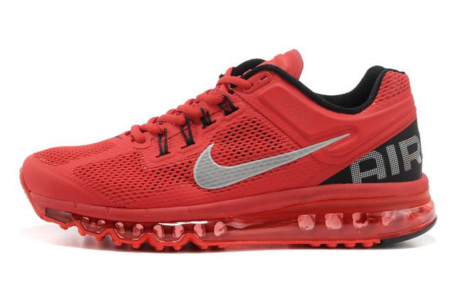 Nike Air Max 2013 Womens Running Shoes Red Silver